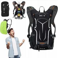 Vandeniui atspari dviračių kuprinė 20l unisex Spgood juoda su atšvaitais
