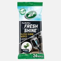 Turtle Wax Fresh Shine Gloss Wipes — salono valymo servetėlės, 24 vnt.