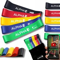Alpha 5 mini juostų treniruočių gumų rinkinys