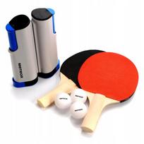 Stalo teniso rinkinys Ping Pong: 2x raketės, kamuoliukai, tinklelis 3in1