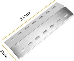 33,5 x 12 cm degiklio dangtelio atsarginės dalys, skirtos Enders San Diego 3, Enders San Diego Evo, kaitinimo plokštė, skirta Mr.gardener Vancouver 3, nerūdijančio plieno liepsnos sklaidytuvo šilumos skydo priedai, 3