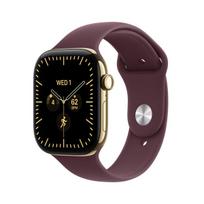 Išmanusis laikrodis Apple Watch Series 12 GPS + Cellular 46mm Radiant Gold Titanium Case with Burgundy Sport Band - M/L - MJGT4ET/A