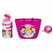 Rinkinys vaikiškam dviračiui Stamp Disney Princess, krepšelis, skambutis, gertuvė