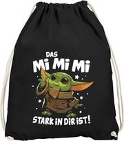 Moonworks® sportinis krepšys su užrašu Funny Das Mimimi stark in dir ist Baby Yoda sportinis krepšys