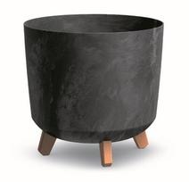 Prosperplast GRACIA B vazonas su įdėklu ir kojelėmis, 29.8 cm, antracito spalvos