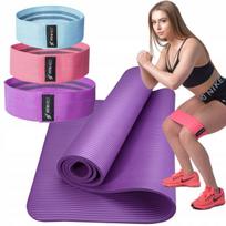 Fit4med treniruočių kilimėlis, storas, su tempimo gumomis, skirtas reabilitacijai, nesiglamžo