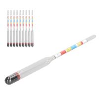 10Pcs Wine Making Meter Home Brewing Beer Hydrometer Test Jar 3 Scales Household Supplies glass white