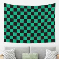 Nezuko Kimono Demon Slayer Kimetsu No Yaiba Anime Tapestry Wall Hanging Aesthetic Home Decoration Tapestries for Dorm Room 74x94cm(29x37in) black
