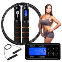 Šokdynė su guoliais, Lcd ekranas, skaitiklis, reguliuojamas ilgis, fitneso treniruotėms, 3 m
