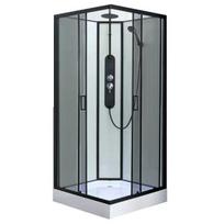 Dušo kabina Euroliux Verona R23, 90x90 cm grey