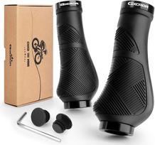 Gxcror Ergonomiškos patogios dviračio rankenos, minkštos neslystančios guminės rankenos, dvigubas užraktas dviračio vairo rankenoms, universalios 22,2 mm, skirtos kalnų dviračiams, Mtb, Bmx, elektriniams dviračiams
