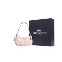 COACH Teri Leather Shoulder Bag Medium Women's Pink CY774-SVB5 One Size 1 white