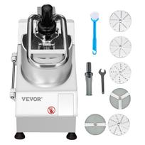 VEVOR Food Processor & Vegetable Chopper, 2 Feeding Holes Food-Grade Stainless Steel Food Processor Chopper with Detachable 6 Blades 57.6 x 24.5 x 48 cm