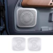 Stainless Steel Car Door Stereo Speaker Horn Audio Decoration Sticker Trim Fit For Ford Maverick 2022 Auto Interior sidabras