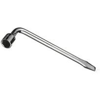 Car Spare Tire Wrench, 19Mm L-Type Hexagon Slotted End Socket Repair Tool Car Spare Tire Lug Wrench For Jack gray