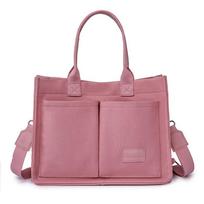 Women's bag new commuter women's handbag simple canvas tote bag large capacity casual shoulder messenger bag women one size fits all žalia