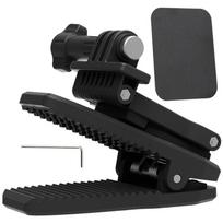 360 Degree Magnetic Action Camera Backpack Clip Adjustable Stretchable Mount Damping Rotation Multi Scene Compatible 1 black
