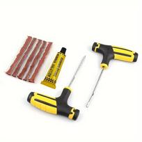 Universal Car Bike Tubeless Tire Repair Kit Rubber Strips Emergency Puncture Set for Mountain Road Bike Auto Accessories brown