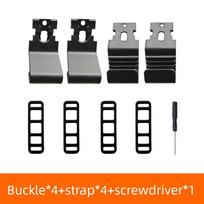 Suitable for Xiaomi Mijia 70Mai M02 Rearview Mirror Dash Cam Fixed Clip D04 Hook 07 Strap Special Accessories Hook Buckle*4+Strap*4+Screwdriver*1 gray