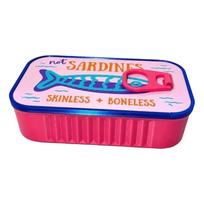Multi Functional Sardine Tin Jewelry Box Durable Fish Bone Jewelry Box  For Mother's Day Style 5 blue