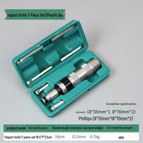 Impact Screwdriver Set: Rust & Bit Removal Driver Tool. blue