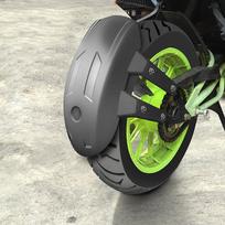 Universal Black Plastic Motorcycle Rear Wheel for fender Splash Guard Rear Wheel Cover Splash Guard Mudguard with gray