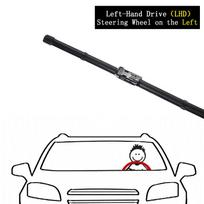 Skirta Volkswagen VW Jetta A6 Vento 2011-2018 Priekinių berėmių valytuvų mentės Guminės lango priekinio stiklo priekinio stiklo šepečiai RHD black