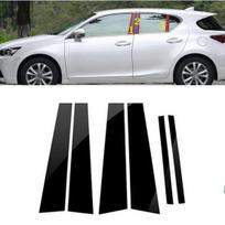 6 vnt. poliruoti stulpo stulpeliai, skirti Lexus CT200h CT 200 200h 2011- lango durų kolona BC stulpelio stulpelio dangčio apdaila juoda