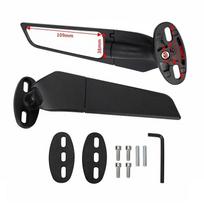For Yamaha R15V3 R25 R3 R1 R125 YZF Kawasaki ZX6R ZX10R Modified Rearview Mirrors CBR Wind Wing Adjustable Rotating Side Mirror small sight glass black