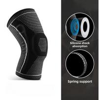 Single Knee Pads!Outdoor Sports Pressurized Silicone Breathable Knee Pads Mountaineering Running Basketball Cycling Knitting Knee Pads M juoda