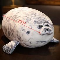 Pikta Kliurksanti Ruonio Pagalvė Storas 3D Naujoviškas Jūrų Liūto Lėlės Pliušinis Kimštas Žaislas Kūdikio Miego Mėtoma Pagalvė Dovana Vaikams Mergaitėms A1 white