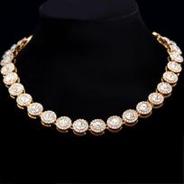 Blizgus prabangus inkrustuotas kristalais širdies kubietiškos grandinėlės karoliai moterims Hip Hop ledinis apdailos apvalus kvadratinis teniso grandinėlės chokerio papuošalas 8inch Bracelet white