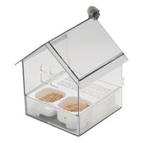 Mess Feeder For Cage Attachment Removable Plastic Feeding Tray Parrot Food Dispenser With Spill Guard Design balta