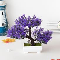 Imitacija Dirbtinis augalas Pušis Bonsai Mažo medžio vazono augalas Dirbtinių gėlių dekoravimas Namų ir sodo stalo dekoravimas WT green