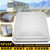 14 ;x14 ; Universalus pakaitinis RV stogo ventiliacijos dangtis, baltas kemperio priekabos ventiliacijos dangtis, baltas PP plastikas atsparus UV spinduliams gray