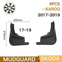 Car Mudflaps For Skoda Karoq 2017 2018  Front Rear Fender Mud Guard Flap Splash Flaps Mudguards Accessories black