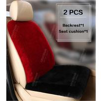 Pliušinis sėdynės užvalkalas pagalvėlė Volkswagen Passat B5 B7 B8 Golf 4 5 6 7 Polo Žieminis šiltas pliušinis apsaugas interjero aksesuarai 2PCS-Black Red gray