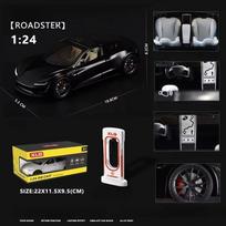 1:24 Lydinio Tesla Sportinio Automobilio Modelis Die-cast Metalinis Žaislinis Automobilis Kabrioletas Žaislas su Įkrovimo Stotele Berniuko Dovana Kolekcinis Namų Dekoravimo Kolekcijos Ornamentai balta