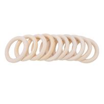 10 vnt. 7 cm mediniai žiedai, rankų darbo mediniai neapdoroti jungiamieji žiedai pakabukų papuošalų gamybai beige