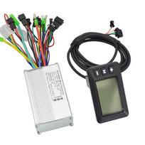 250W 350W Elektrinio dviračio variklio valdiklis 24V 48V 36V 60V Universalus E-dviratis Paspirtukas Greičio Valdymo Rinkinys su LCD Ekranu Pakeičiamos Dalys black