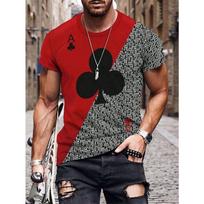 3D Playing Card Graphic T Shirt for Men Clothing Youth Trend Fashion Streetwear Tshirt Summer Unisex Women Short Sleeve Tops Tee 4XL black