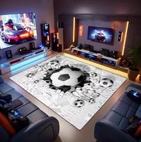 Futbolo aikštės kilimas yra minkštas, neslystantis ir plaunamas, skirtas moderniai abstrakčiai kilimų apdailai svetainėse, miegamuosiuose, prieškambariuose 80x120cm