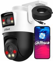 Sukiojama vaizdo stebėjimo kamera DAHUA P3D-3F-PV, 6 Mpx, IR LED, su garsu, 10 m kabelis