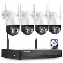 Lauko vaizdo stebėjimo kamera JENNOV, 5MP, 360° PTZ, WiFi, naktinis matymas, 1TB kietasis diskas