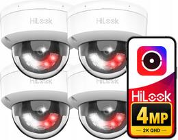 IP vaizdo kamera HiLook IPC-D140HA-LUC, 4MP, hibridinis apšvietimas, PoE, IK08