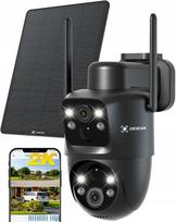 Lauko saulės kamera Cococam 2K, dvi lęšiai, WiFi, 10000mAh, su saulės baterija