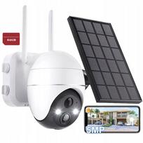 Lauko saulės energijos IP WiFi kamera, 360° PTZ, su saulės baterija