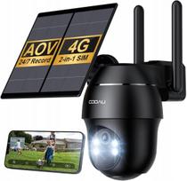 Lauko kamera COOAU 4G SIM, 2K UHD, 360° PTZ, su saulės baterija, 10000mAh