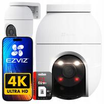 Sukiojama 8 MPX 4K WiFi vaizdo kamera EZVIZ C8C su judesio aptikimu ir 64GB kortele
