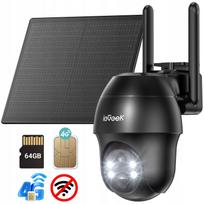 Lauko saulės kamera su GSM 3G/4G, 3MP, 2K, baterija, 64GB